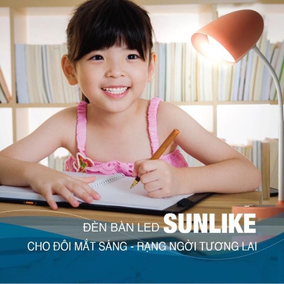 Đèn học để bàn RẠNG ĐÔNG chống cận RD RL 38 kèm bóng LED 6W tiết kiệm điện năng, bảo vệ thị lực