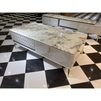 Hàng HOT GIÁ SỈ combo bàn trà + kệ tivi nhập khẩu mặt đá pandora