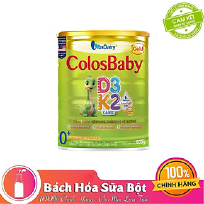 Sữa Bột ColosBaby Gold D3K2 0+ 800g