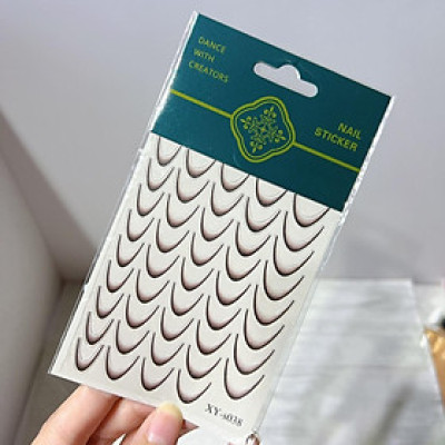 Sticker Dán Móng Tay Decal Làm Nail, Màu Ombre Gradient Tự Dính, Tạo French Tip Siêu Hot Dòng Thanh Trượt Móng Tay