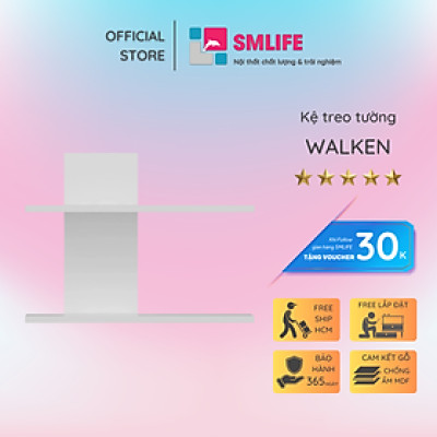 Giá sách treo tường đẹp SMLIFE Walken