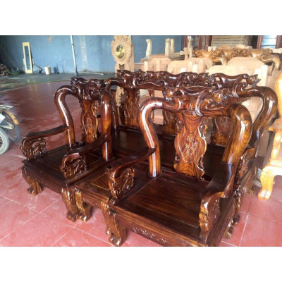 Bộ bàn ghế phòng khách quốc đào tay 12
