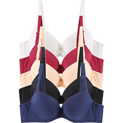 Bộ 5 Áo Lót Nữ Mignon AN056 Cúp Xéo - Màu Ngẫu Nhiên