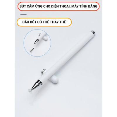 Bút Cảm Ứng Dành Cho Điện Thoại Ipad Máy Tính Bảng - Hàng Nhập Khẩu (Tặng Đầu Cảm Ứng Thay Thế)