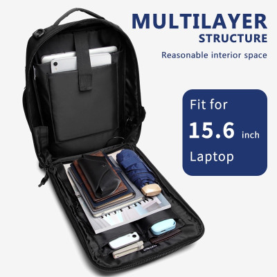 Túi đeo chéo OZUKO chất liệu cứng cáp kháng nước có cổng USB chống trộm tiện lợi cho nam