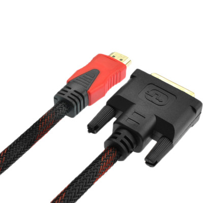 SOAIY Cáp chuyển đổi HDMI to DVI 3m (đen phối đỏ) - Hàng Nhập Khẩu