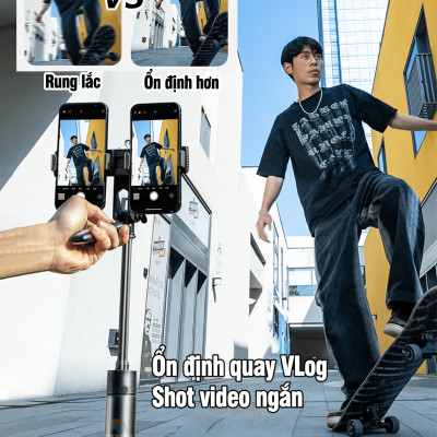 Cây quay điện thoại, livestream, tik tok, video đôi MP-20, gậy selfie tự sướng gấp gọn, máy tính bảng, học tập online, hàng chính hãng