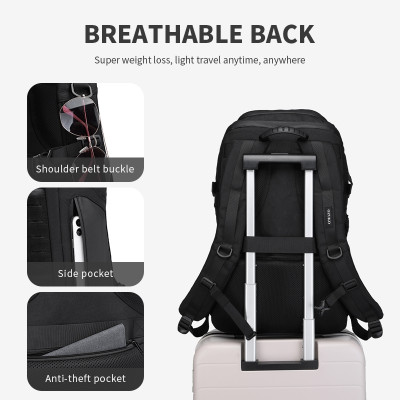 Ba lô dung tích lớn OZUKO Túi du lịch ngoài trời chống nước thời trang