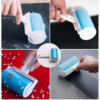 Cây Lăn Lông Dạng Gel Silicon Lấy Lông Chó Mèo, Bụi Bẩn Trên Quần Áo Giường Nệm