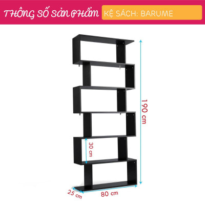 Giá sách gia đình phong cách hiện đại SMLIFE Barume