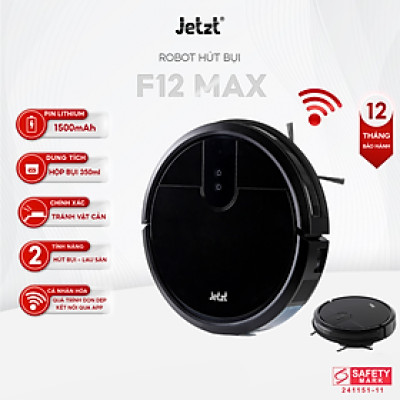 Robot hút bụi lau nhà thông minh Jetzt F12 MAX, hàng chính hãng