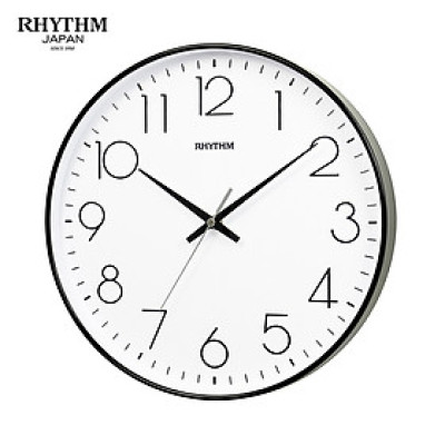 Đồng hồ treo tường Nhật Bản Rhythm CMG601NR02- Kt 30.5 x 4.1cm, 500g Vỏ nhựa. Dùng Pin.