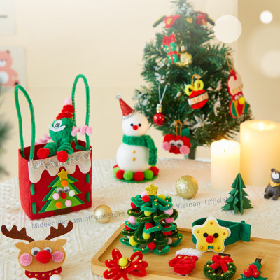 Kẽm nhung làm hoa cây thông trang trí giáng sinh cho bé DIY Noel Mideer Christmas Crafting