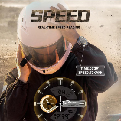 Đồng Hồ Kỹ Thuật Số North Edge Bấm Giờ Đèn Nền Led Chống Nước 50M