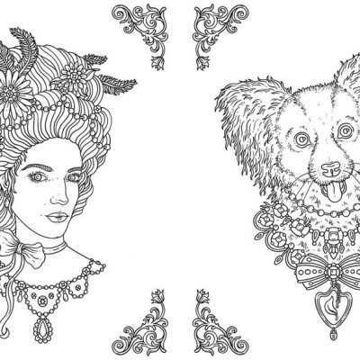 Sách - Spirit Animals Coloring Book by Hanna Karlzon (UK edition, Hardcover)