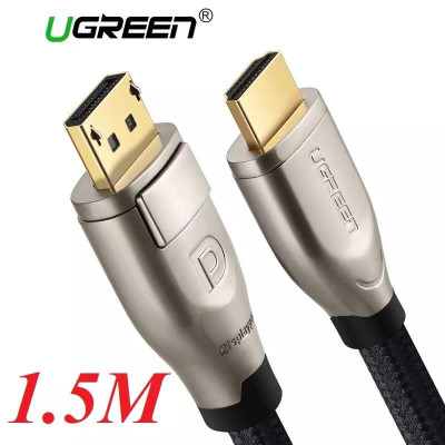 Ugreen UG40433DP111TK 1.5M Màu Đen Cáp chuyển đổi Displayport 1.2 sang HDMI 2.0 cao cấp - HÀNG CHÍNH HÃNG
