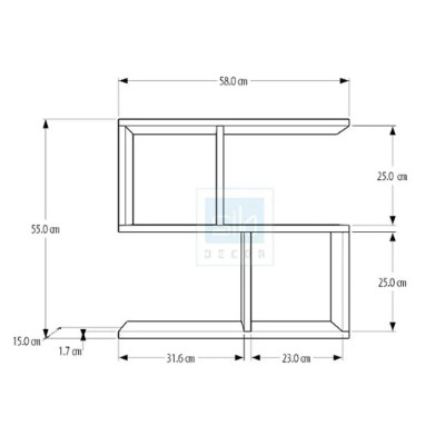 Kệ Gỗ Treo Tường 3 Tầng Tundo CTKT36 KT 80/58 x 55 x 15cm