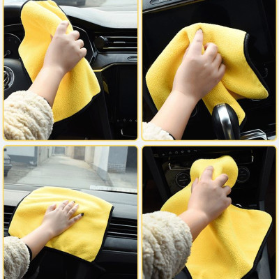 Combo 2 Khăn Lau Xe Ô Tô Siêu Thấm Size 30cm x 40cm, 2 Chiếc Khăn Lau Nội Thất Cho Xe, Khăn Lau Đa Năng Chất Liệu Microfiber - Hàng Chính Hãng