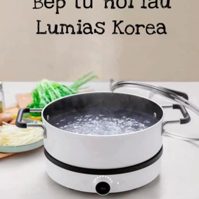 Set bếp từ đơn + nồi lẩu Lumias Korea (gồm 1 bếp+1 nồi) Made in Korea Lumena Hàng chính hãng