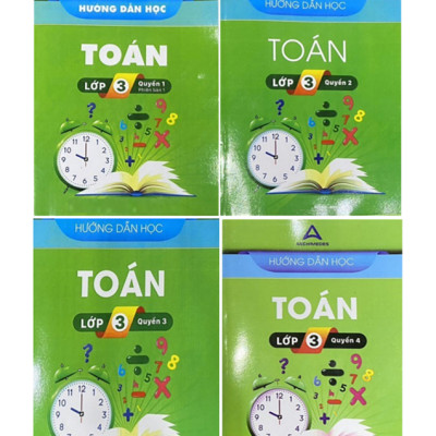 Sách - Combo 4c Hướng dẫn học toán + hướng dẫn giải chi tiết toán lớp 3 ( mới nhất )
