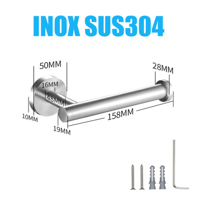 Giá treo cuộn giấy vệ sinh khoan tường inox 304 Hobby home decor G7