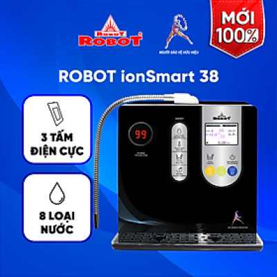 Máy Lọc Nước Điện Giải Ion Kiềm Robot IonSmart 38 Chức Năng Nóng Thông Minh Tạo 8 Loại Nước Điện Giải Để Bàn Treo Tường - Hàng Chính Hãng