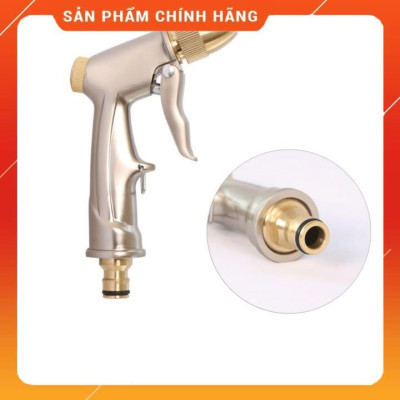 ️ Bộ dây vòi xịt nước rửa xe, tưới cây , tăng áp 3 lần, loại 7m, 10m 206701-1 đầu đồng, cút