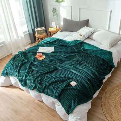 Chăn Nhung Tuyết Nhập Khẩu Siêu Mềm Mịn- Chăn Văn Phòng Kẻ Tăm Kích Thước 2mx2m3 Nặng 1,5kg - Hàng Chính Hãng MINIIN