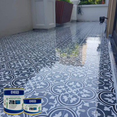 Chống thấm trong suốt sử dụng cho sàn gạch, sàn bê tông ngoài trời #Bộ 1Lít