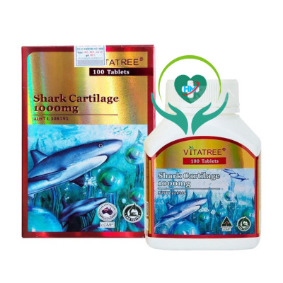 Viên uống dưỡng khớp Vitatree Shark cartilage 1000mg, hộp 100v, nhập khẩu Úc