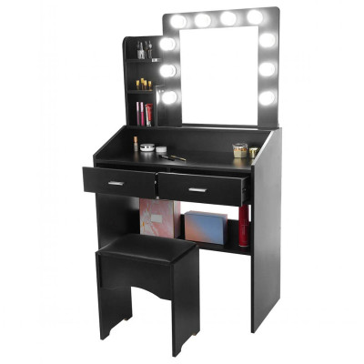 Bàn phấn đèn LED gỗ MDF cao cấp SMLIFE Mazzda