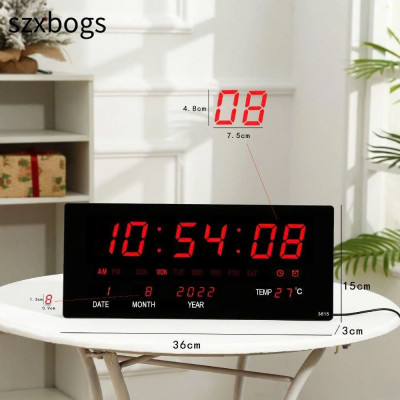 Đồng Hồ Treo Tường Vạn Niên Màn Hình LED Kỹ Thuật Số Mẫu Mới - Báo Thức, Đo Nhiệt Độ Chuẩn