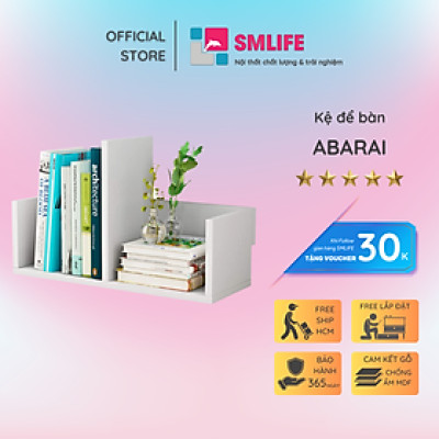 Kệ sách gỗ để bàn kệ sách mini SMLIFE Abarai