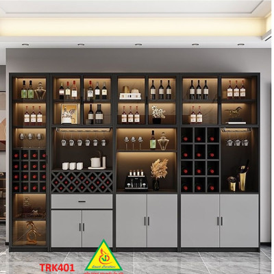 Tủ rượu cánh kính, tủ trưng bày rượu  TRK401 - Nội thất lắp ráp Viễn Đông ADV