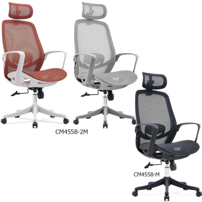 Ghế văn phòng lưng lưới có tựa đầu chống đau vai gáy giảm đau lưng CM4558-2M Nội thất Capta Ghế làm việc hỗ trợ cột sống chân xoay nhựa nâng hạ ngã gật gù thư giãn office chair hcm