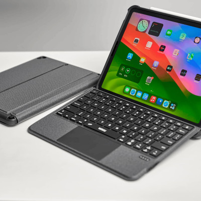 Bao Da Kèm Bàn Phím Không Dây WiWU Mag Touch Dùng Cho iPad 10.2/ 10.5, iPad Pro 11 inch/Air 4/Air5, iPad 12.9 2020/2021( Có Khe Để Bút) - Hàng Chính Hãng