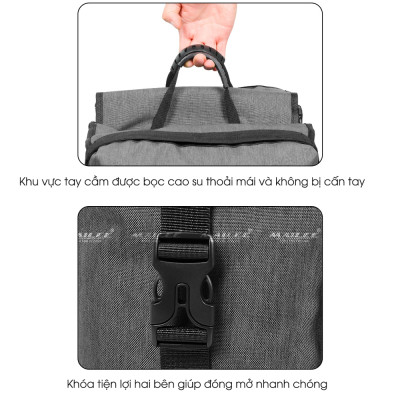 Túi Yên Sau Xe Đạp Mai Lee T-025 Dung Tích Lớn 25L, 2 ngăn, Chất Liệu Vải Oxford, Túi Đựng Hành Lý Đa Năng Cho Xe Đạp Địa Hình - Mai Lee