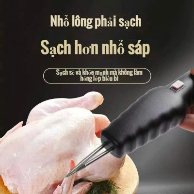 Máy Nhổ Lông Gà Vịt Tích Điện Cầm Tay Cao Cấp: Động Cơ Kép, Siêu Tiện Lợi