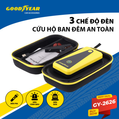 Bộ Kích Bình Cho Xe Hơi 400A GOODYEAR GY-2626 Đa Chức Năng Sạc Dự Phòng 6400mAh Tích Hợp La Bàn - Nhập Khẩu Chính Hãng