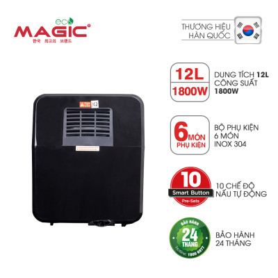 Nồi chiên không dầu kết hợp lò nướng Magic Eco M12 12L - Hàng chính hãng