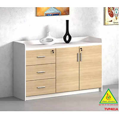 Tủ hồ sơ văn phòng, tủ tài liệu thấp gỗ MDF TVP401A - NỘI THẤT LẮP RÁP VIENDONGADV