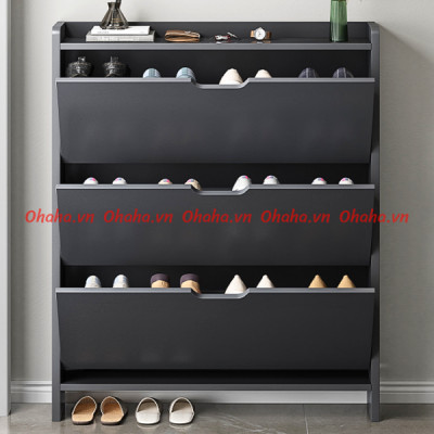 [Kèm Ảnh Thực Tế - Miễn phí vận chuyển & Lắp đặt] Tủ giày thông minh siêu mỏng cao cấp Ohaha - TGCC022