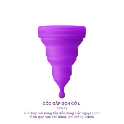 Cốc nguyệt san gấp gọn Z Cup cỡ L (25ml) Cup Yess chính hãng, an toàn, nhỏ gọn, siêu tiện lợi