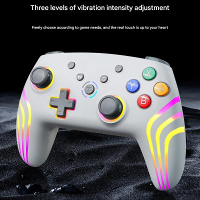 Gamepad tay game Không dây Bluetooth SZ93 led RGB Đa kết nối cho máy tính, laptop, smartphone hàng nhập khẩu