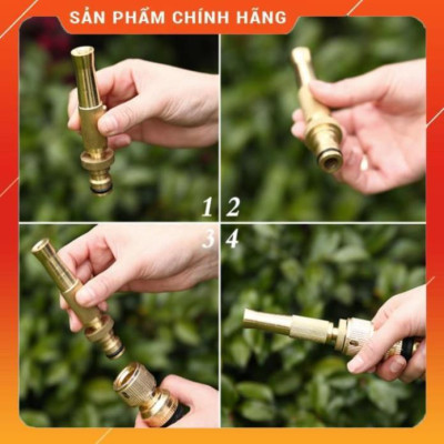 ️ Bộ dây vòi xịt nước rửa xe, tưới cây , tăng áp 3 lần, loại 20m 206587 đầu đồng,cút đồng+ đai