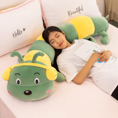 Thú bông con sâu đeo tai nghe headphone dễ thương siêu mềm mịn (70cm) Gối ôm con sâu đeo tai nghe đáng yêu cute
