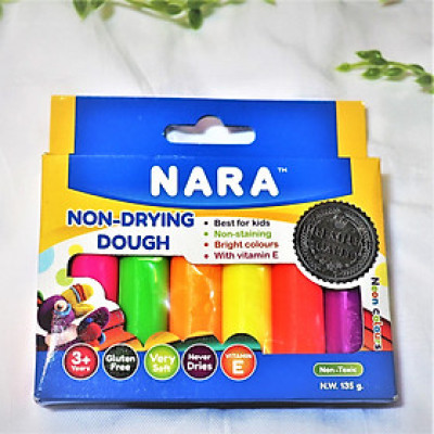 BỘT NẶN NARA KHÔNG KHÔ, AN TOÀN CHO BÉ, 6 MÀU NDD-BX-135-6N