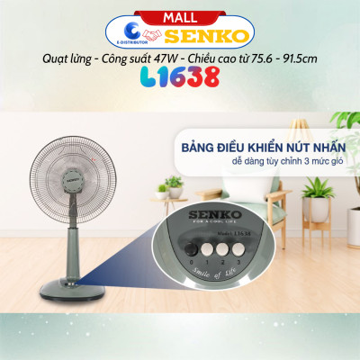 Quạt Lửng Ống Nhựa Senko L1638 - Công suất 47W - Màu tuỳ chọn - Hàng Chính Hãng