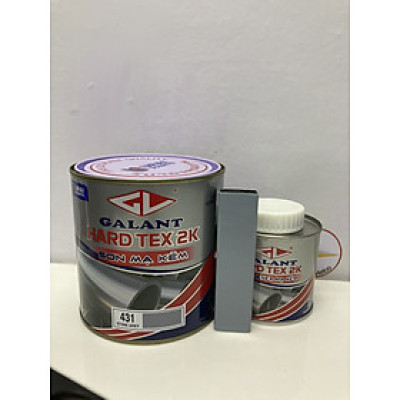 Sơn sắt mạ kẽm Galant Hard Tex 2k màu xám 431 (3,75L/Bộ)