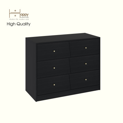 HAPPY FURNITURE , Tủ lưu trữ 6 ngăn kéo - DALEY ,THK_344 , 100cm x 45cm x 77cm DxRxC